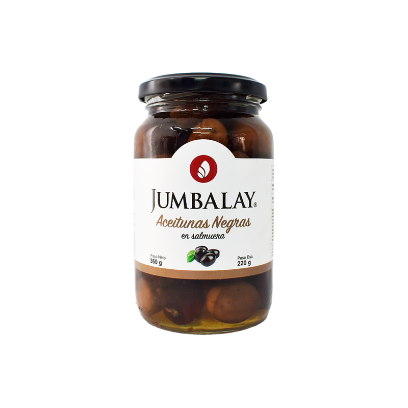 Aceitunas Negras Con Carozo - Jumbalay - Frasco X 360 G